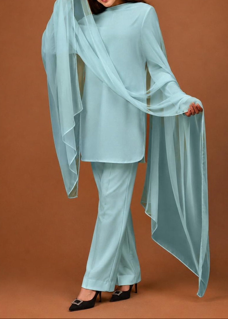 Grace T03- Plain Dyed Chiffon Dupatta.