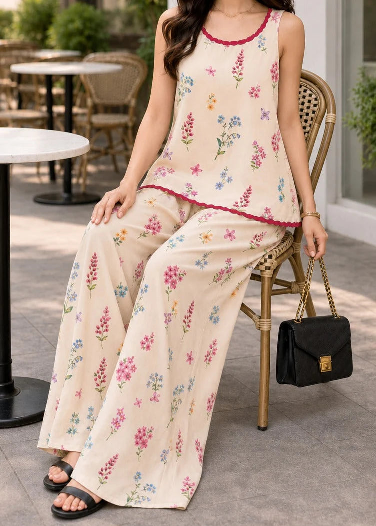 Grace Z-(W1069) - Stitched Digital Printed 2pc Silk Dress.
