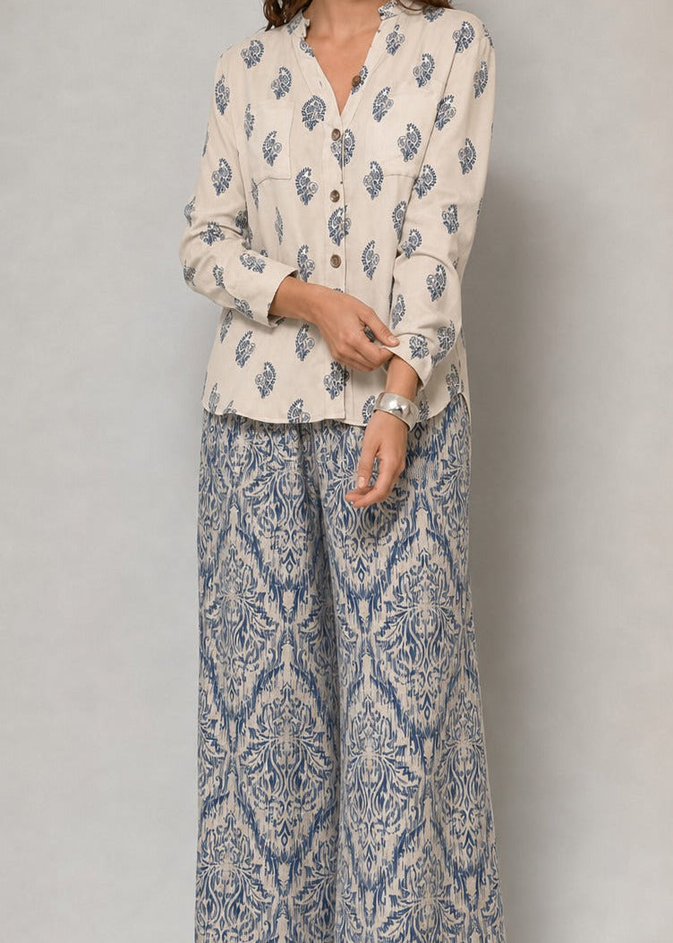 Grace W1070 - Digital Printed 2pc Silk Dress.