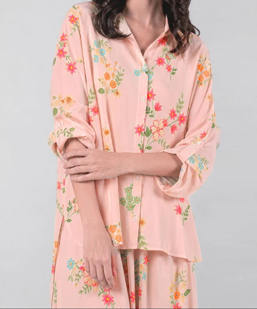 Grace Z-(W1066) - Stitched Digital Printed 2pc Silk Dress.