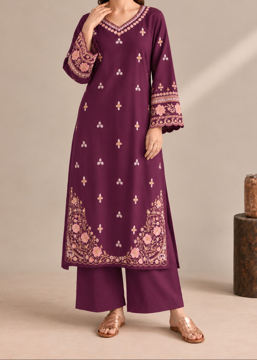 Grace W1090 - Embroidered Sequence 2pc Marina Dress.