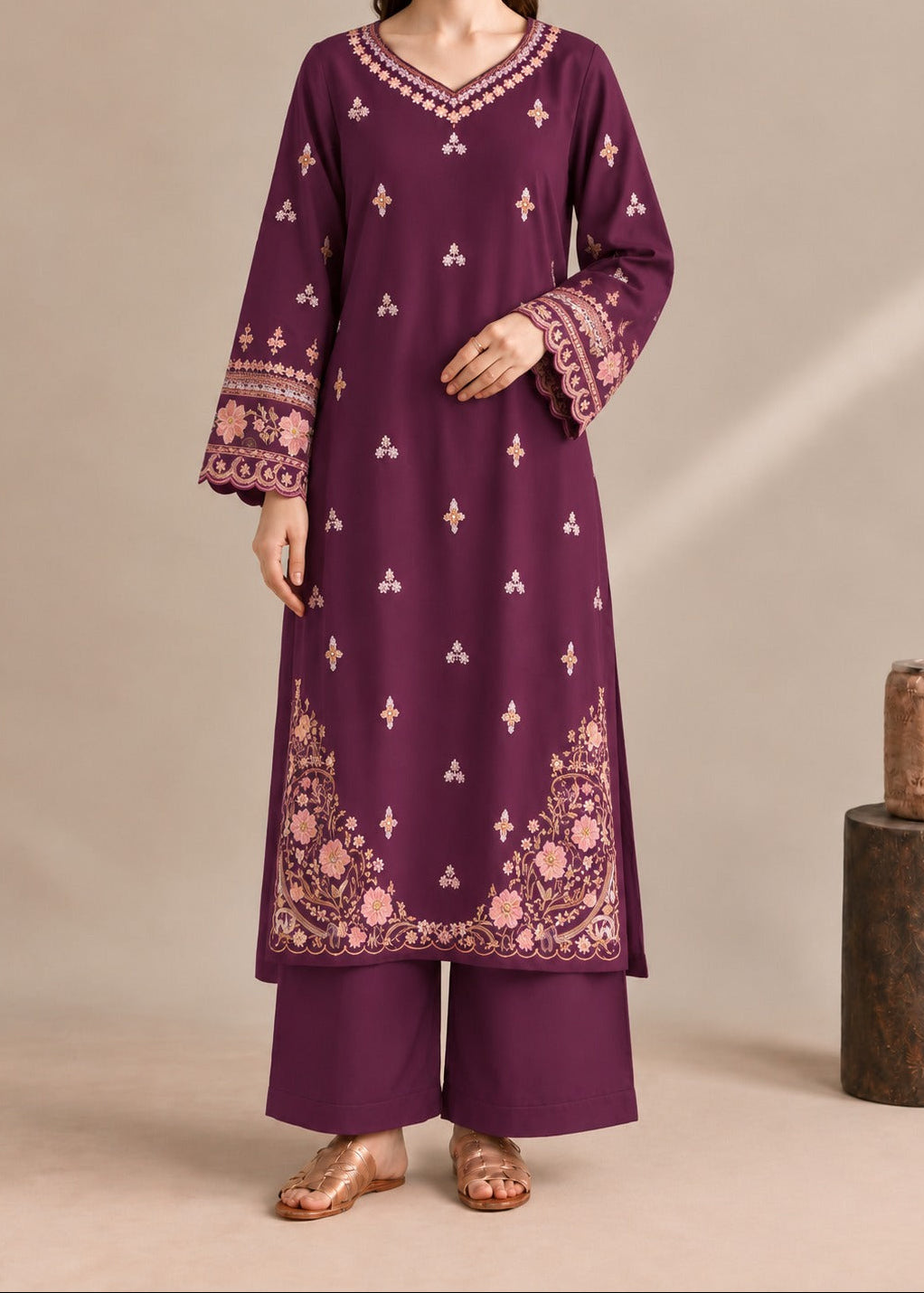 Grace W1090 - Embroidered Sequence 2pc Marina Dress.