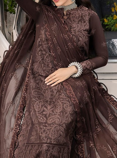 Grace S751-Embroidered 3pc lawn dress with Embroidered organza dupatta.