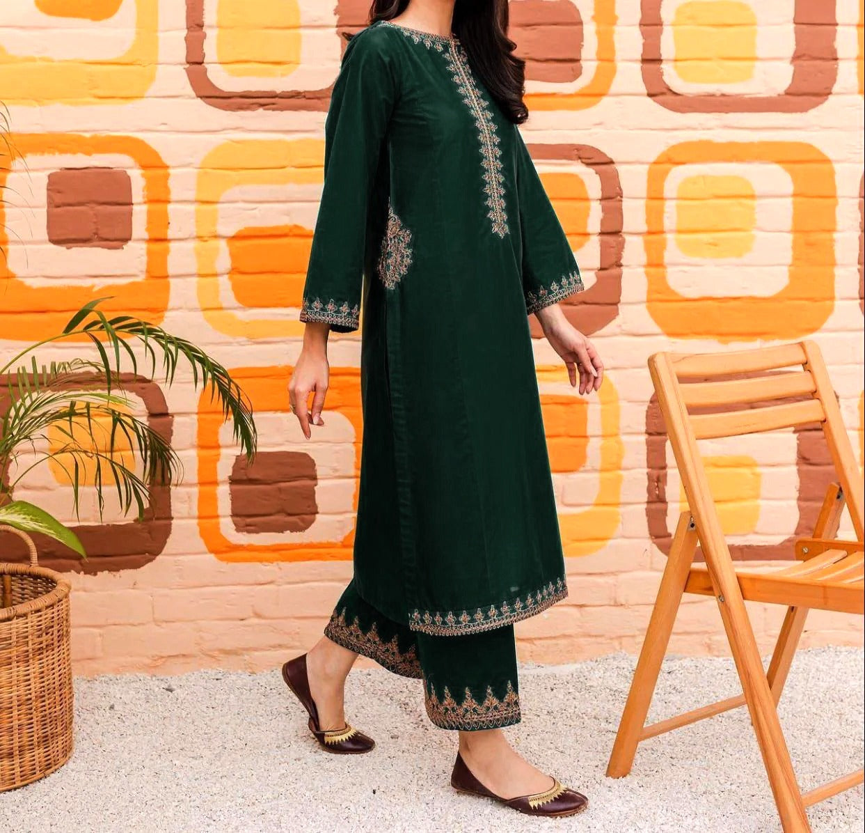Grace S474-Embroidered 2pc lawn dress