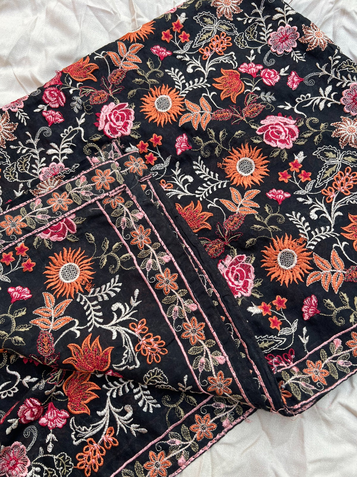 Sarinnah Premium D76-Luxury Formal Heavy Embroidered Karandi Shawl.