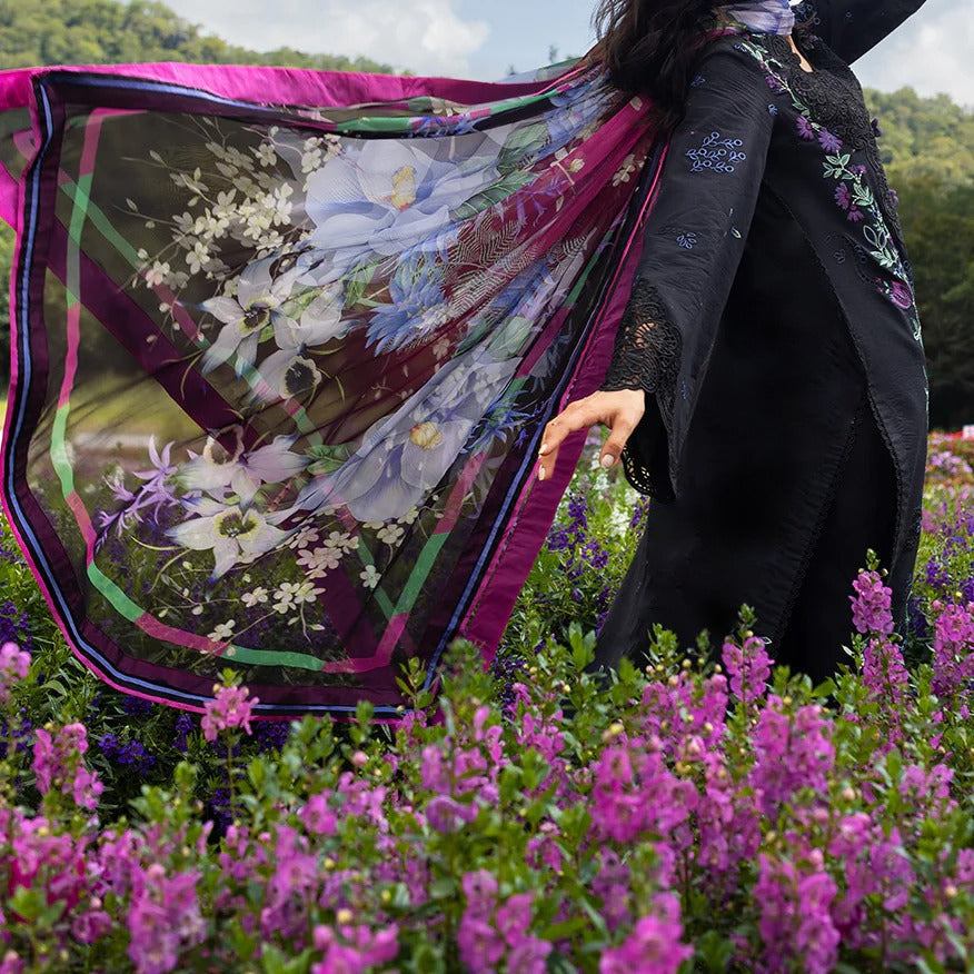 Grace S1341-Embroidered 3pc Lawn Dress With Printed Lawn Dupatta.