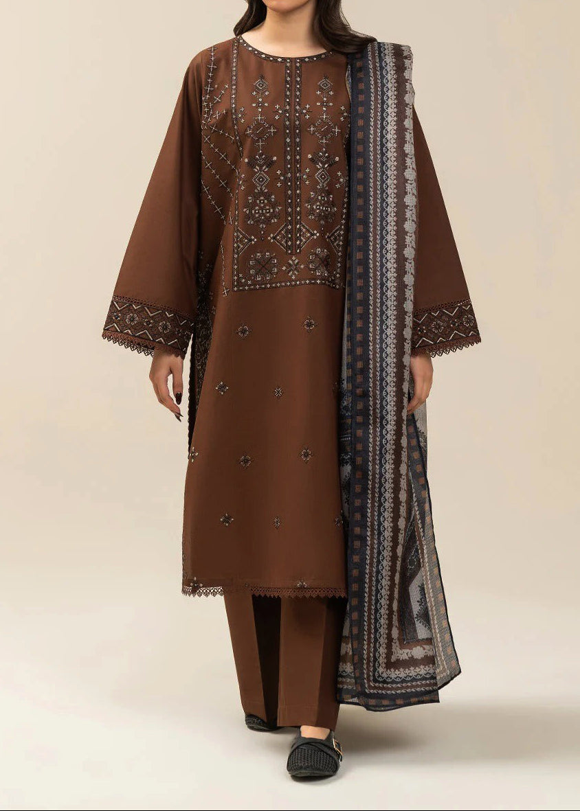 Grace S1368 - Embroidered 3pc Lawn Dress With Printed Lawn Dupatta.