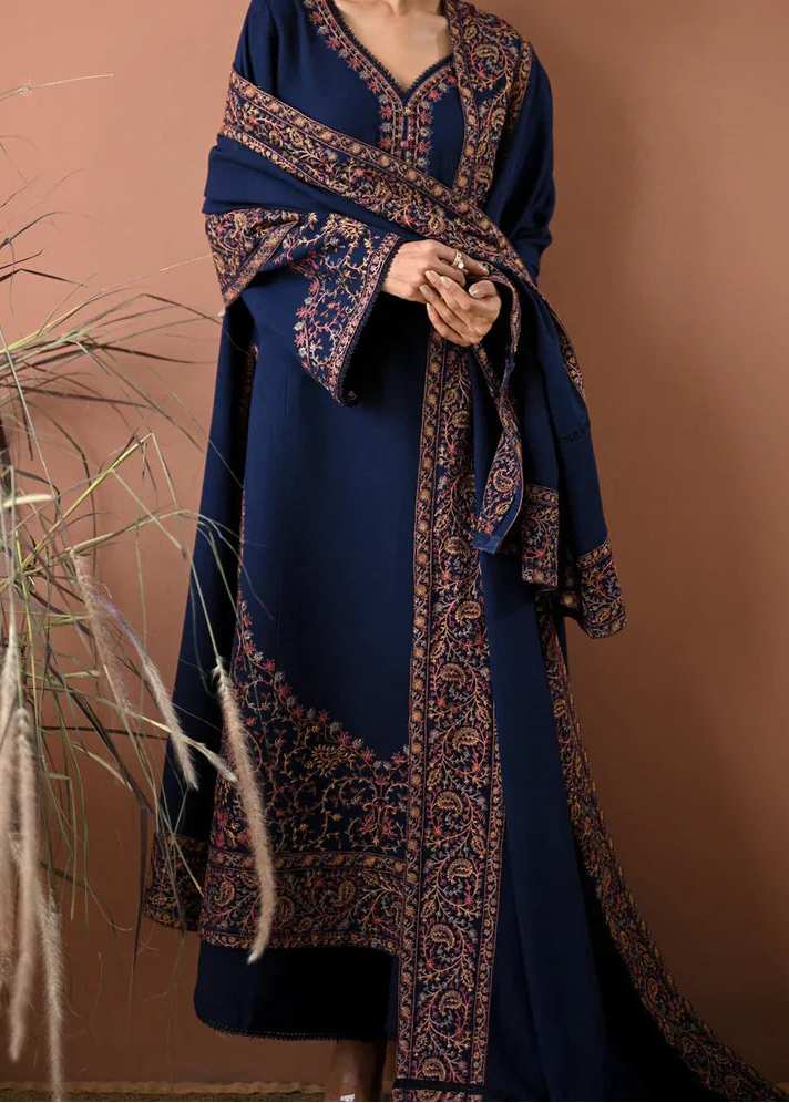 Grace W1016-Embroidered 3pc Marina Dress With Embroidered Marina Shawl.