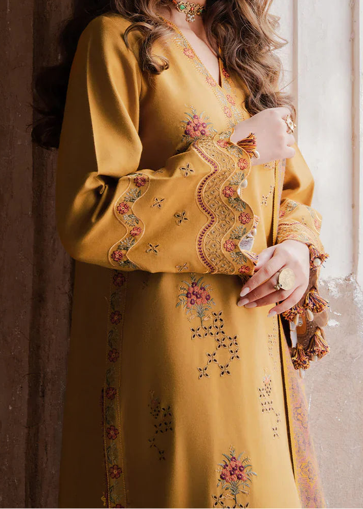 Grace W865-Embroidered 3pc Chikankari Marina Dress With Printed Shawl.