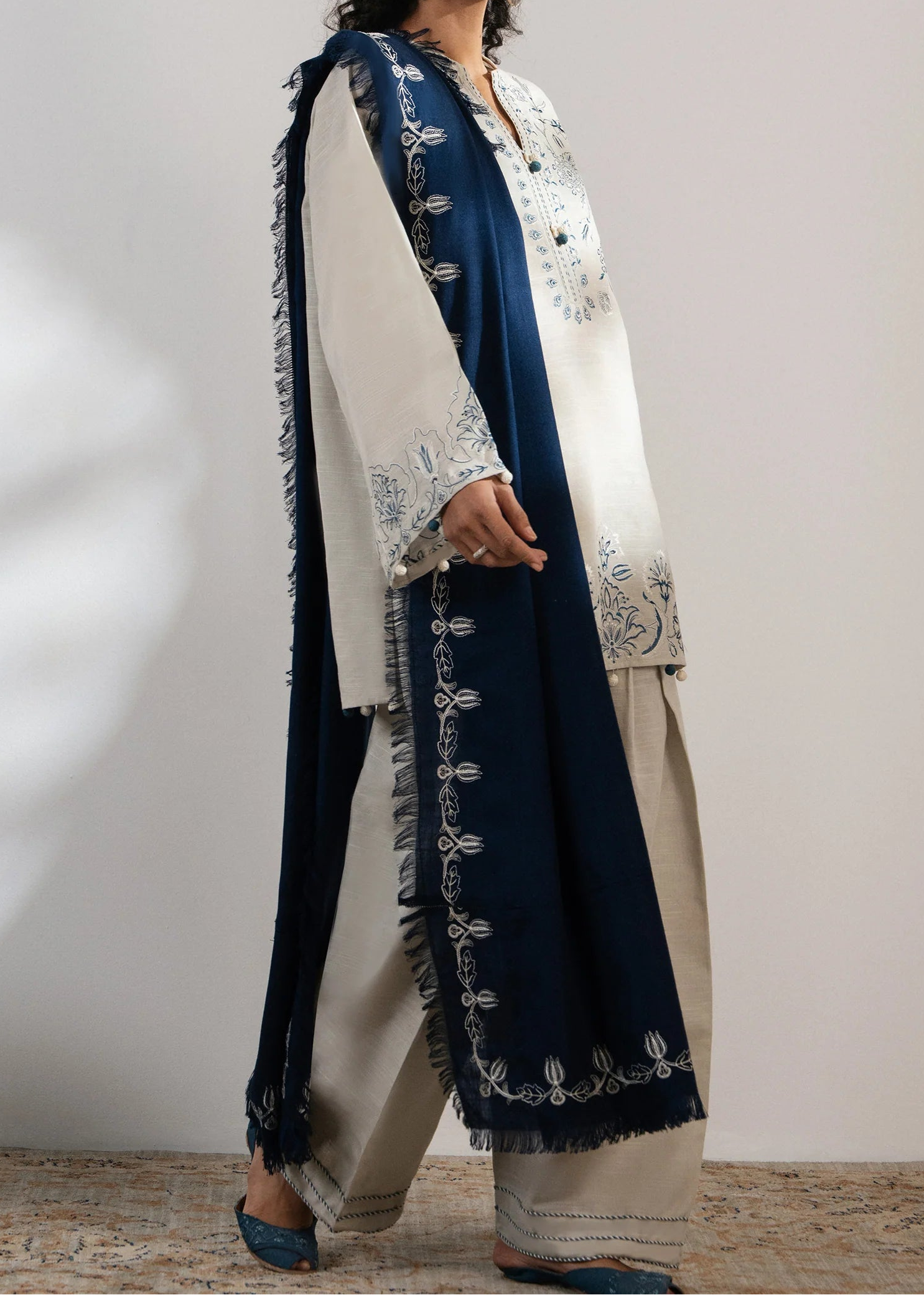 Grace S1430 - Embroidered 3pc Lawn Dress With Embroidered Lawn Dupatta.