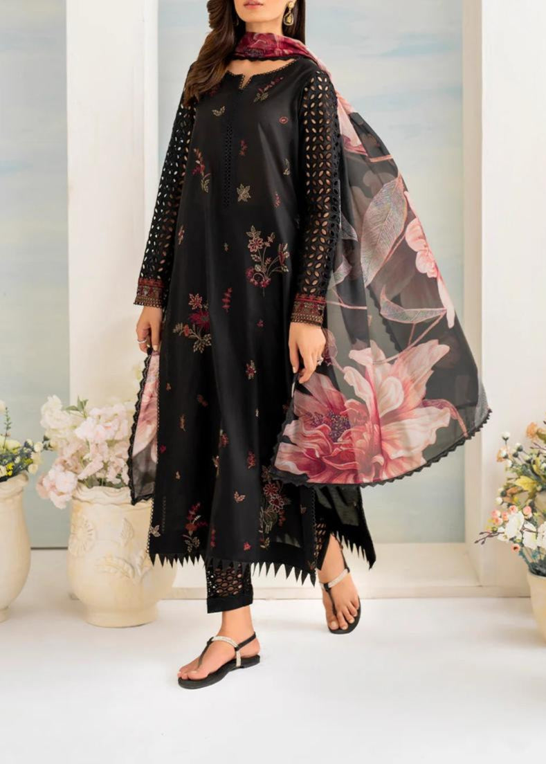 Grace S916-Embroidered 3PC CHIKANKARI Lawn Dress With Printed Munar Dupatta.