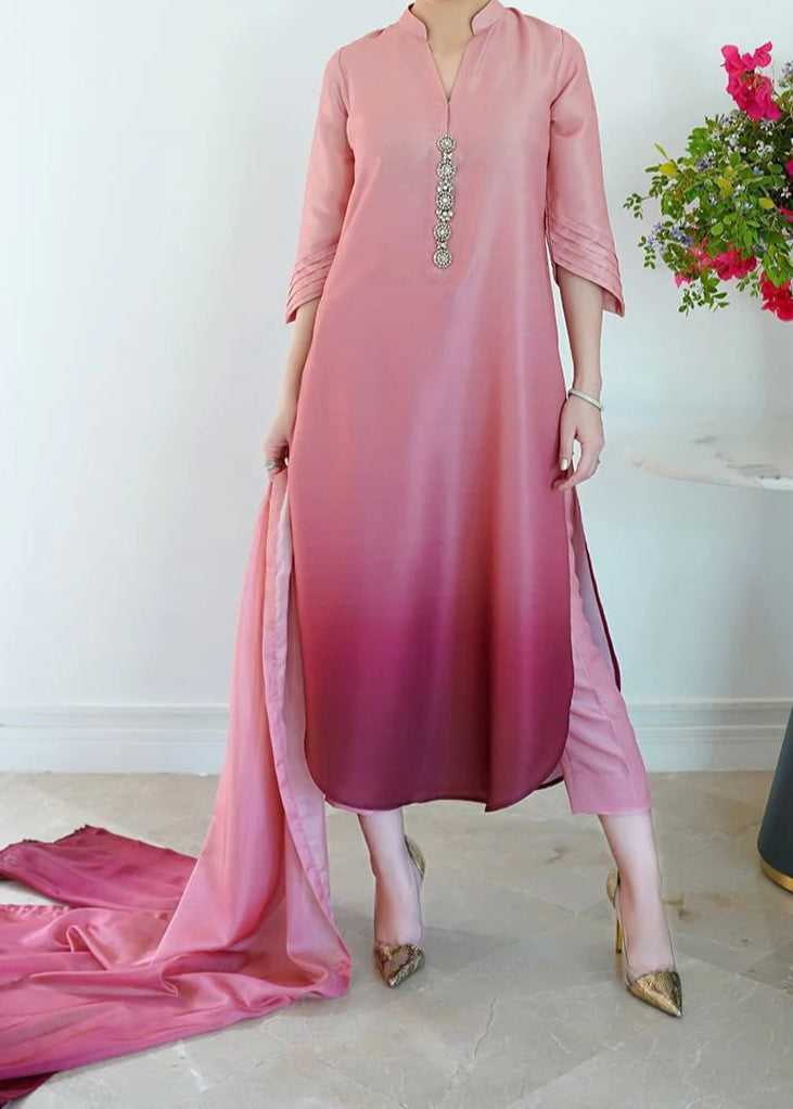 Grace W696- Digital Printed 3pc Silk dress With Digital Printed Silk  Dupatta.