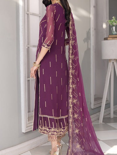 Marjanda – Embroidered Chiffon Unstitched 3Pc Suit