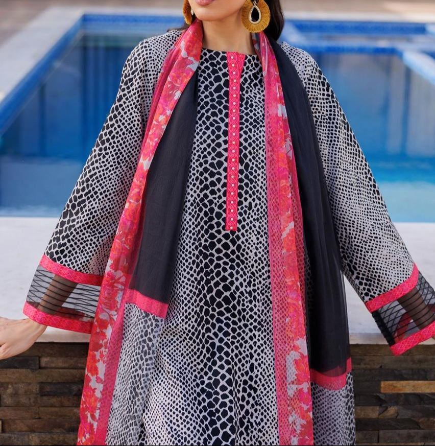 Grace S921-Digital Printed 3pc Lawn Dress with Digital Printed Lawn Dupatta.