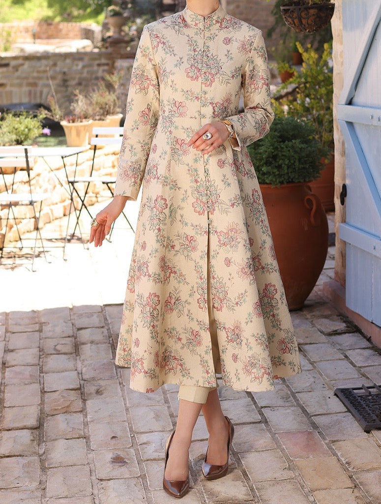 Grace W313- Embroidered 2pc Linen dress - gracestore.pk Grace W313- Embroidered 2pc Linen dress - gracestore.pk