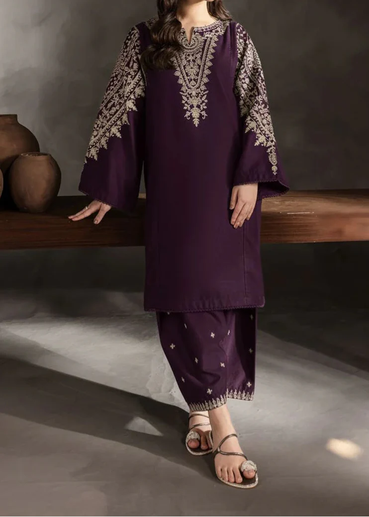 Grace Z-(S1371 ) - Stitched Embroidered 2pc lawn dress.
