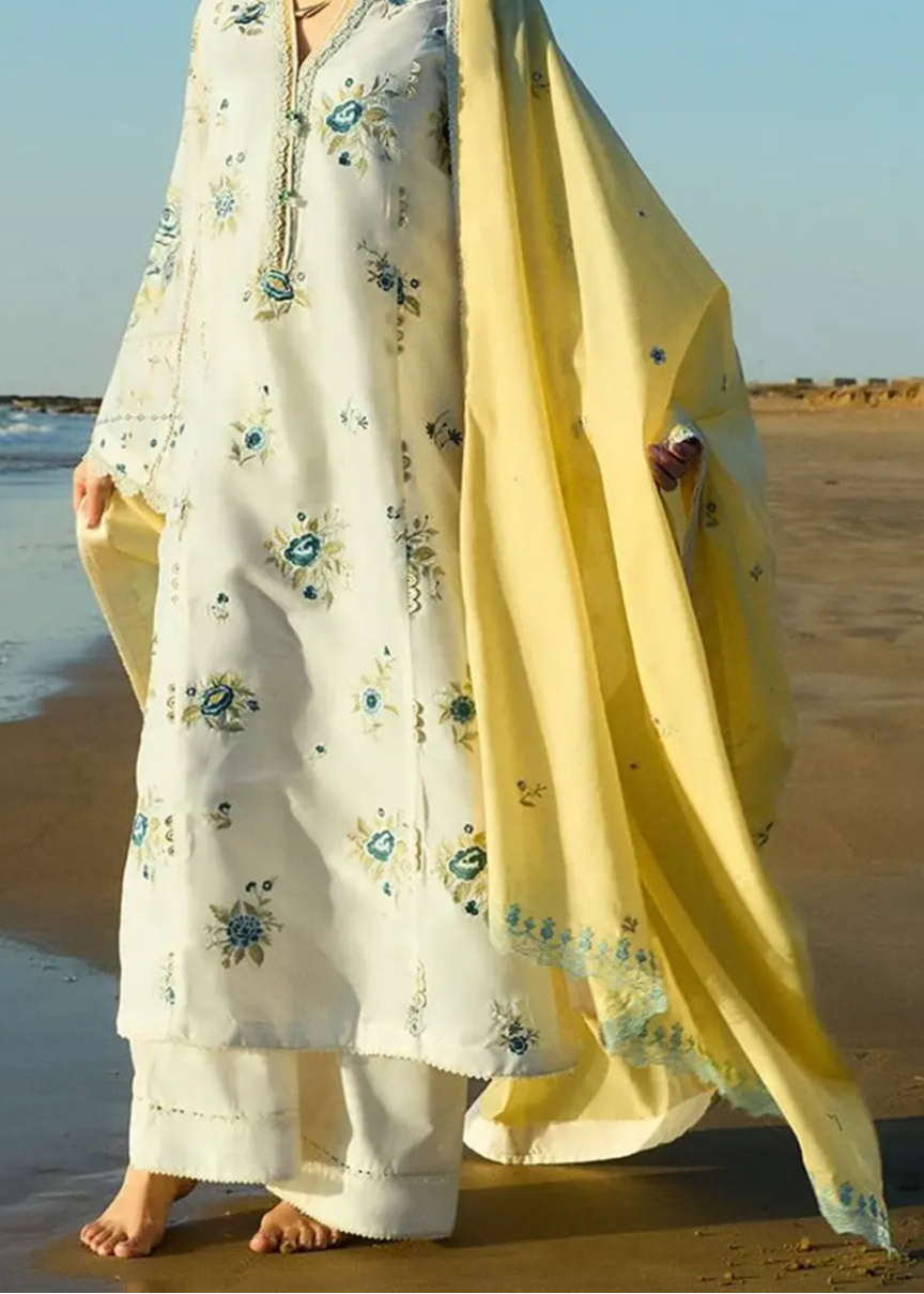 Grace S1284-Embroidered 3pc Lawn Dress With Printed Munar Dupatta.