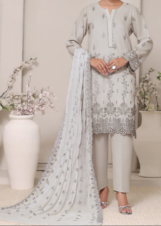 MOONLiGHT GLOW – EMBROIDERED CHIKANKARI LAWN UNSTITCHED 3PC SUIT.