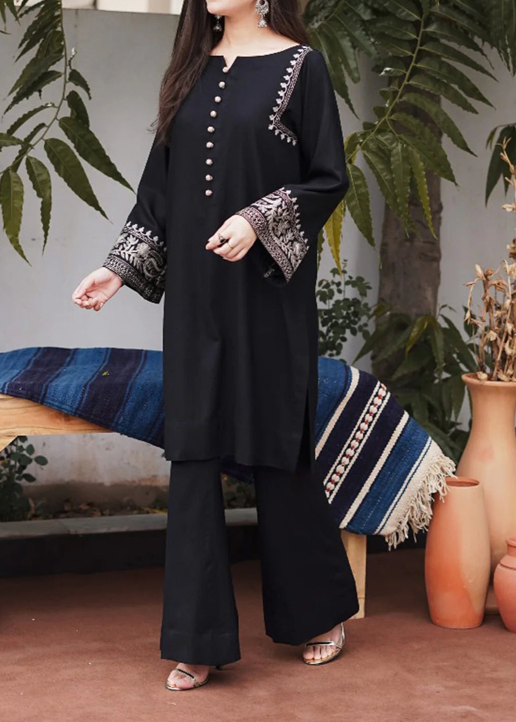 Grace Z37- Stitched Embroidered 2PC Lawn Dress.