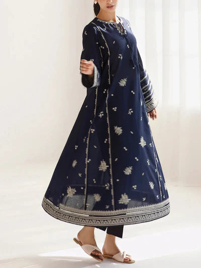 Grace Z-(W493)- Stitched Embroidered 2Pc Marina Dress.