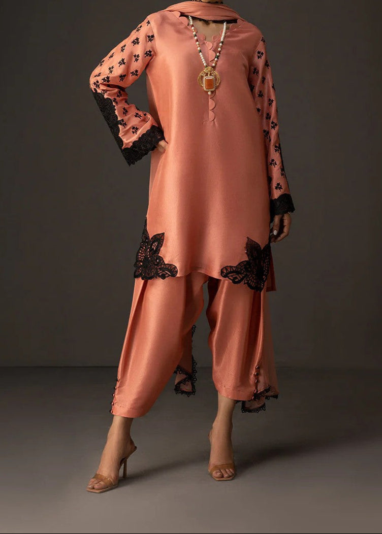 Grace W727 - Digital Printed 3pc Silk dress With Digital Printed Silk dupatta.