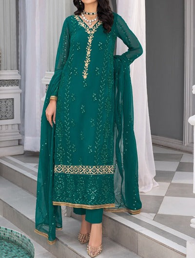 Breeze – Embroidered Chiffon Unstitched 3Pc Suit