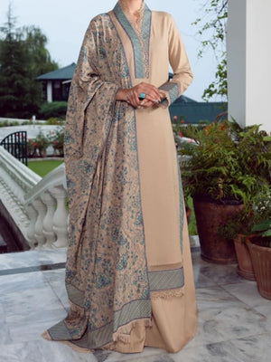 Grace W164 -Embroidered 3pc marina dress with Embroidered marina shawl.