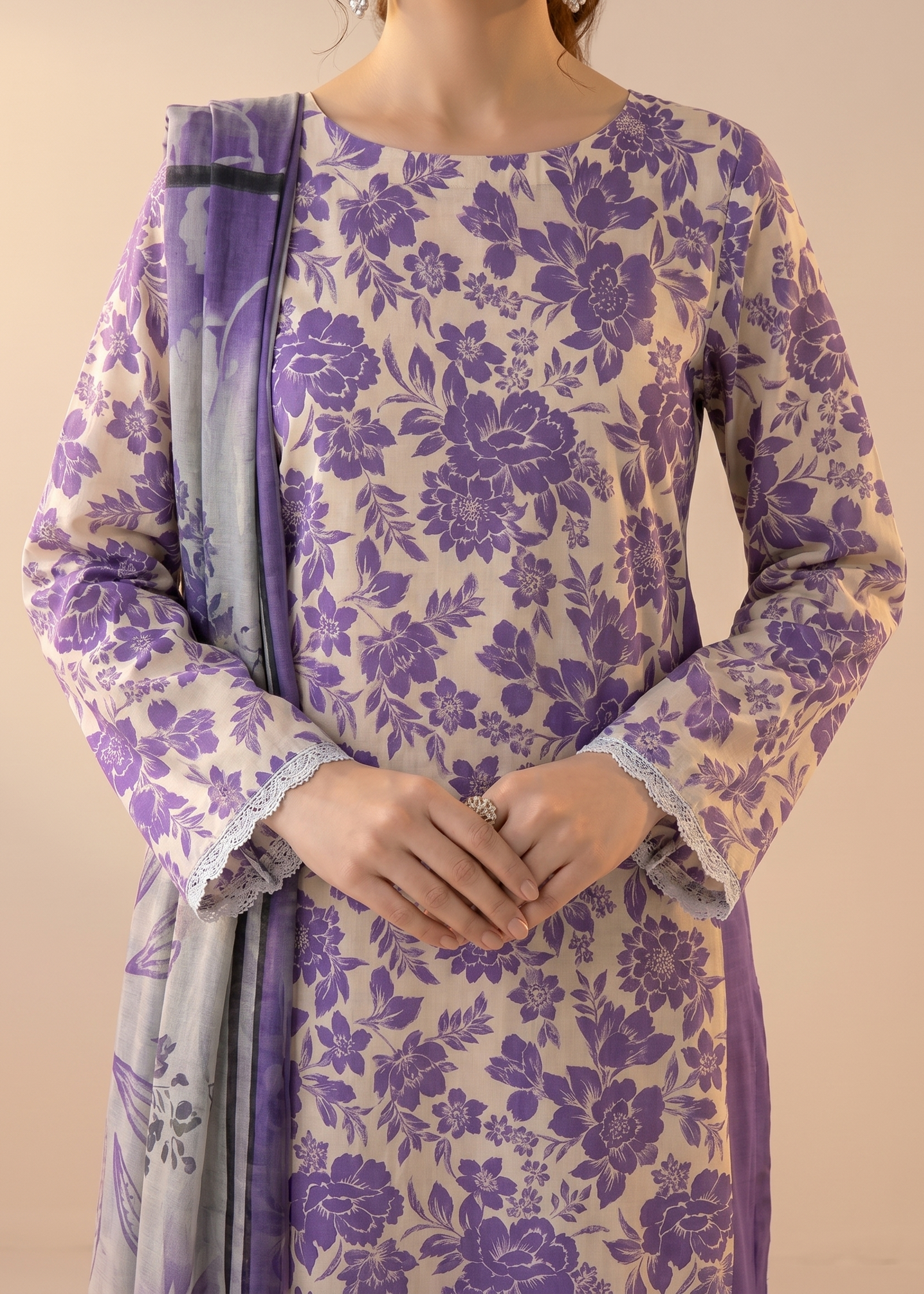 Grace S1421- Digital Printed 3pc Lawn Dress With Printed Lawn Dupatta