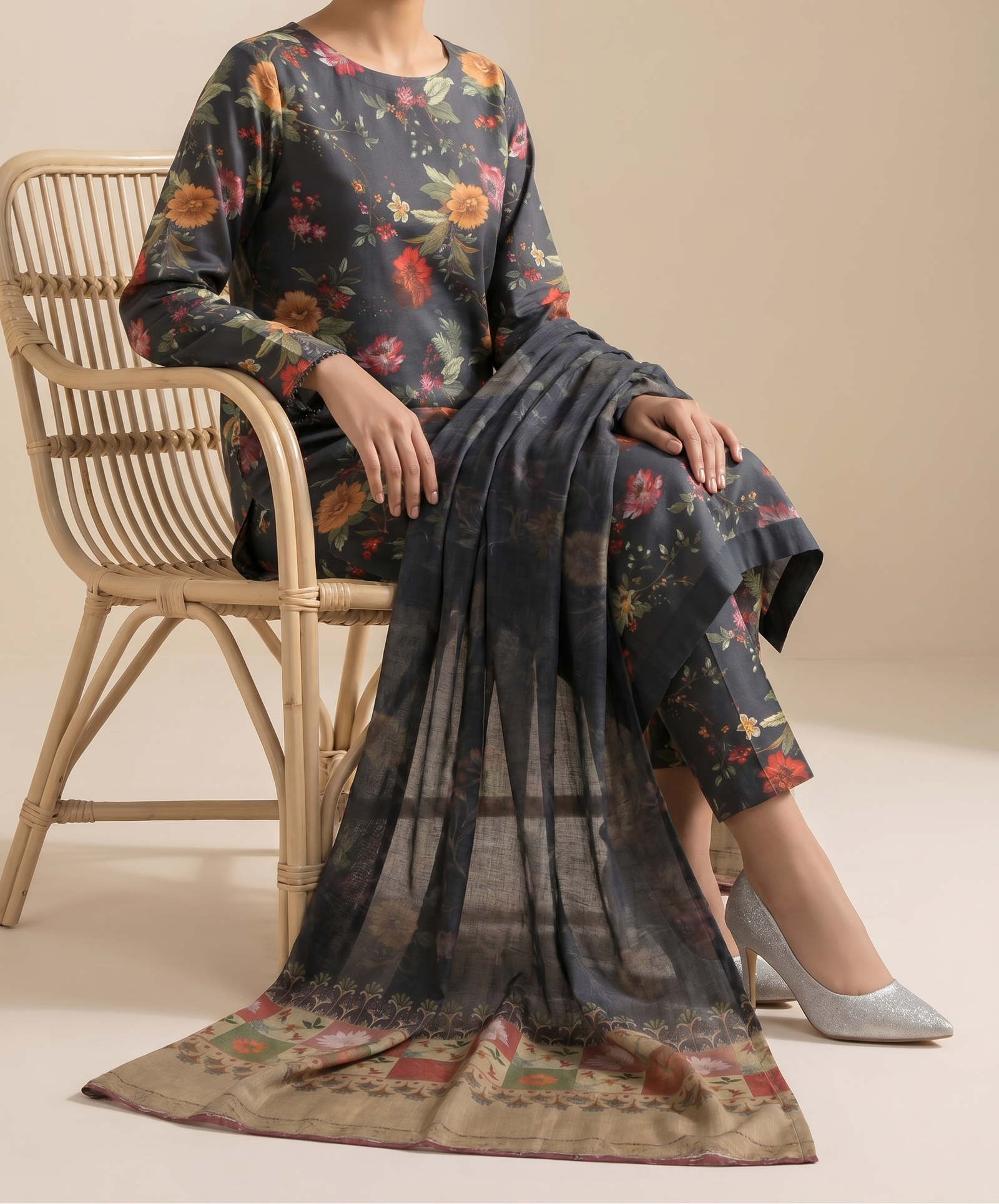 Grace S1420- Digital Printed 3pc Lawn Dress With Printed Lawn Dupatta