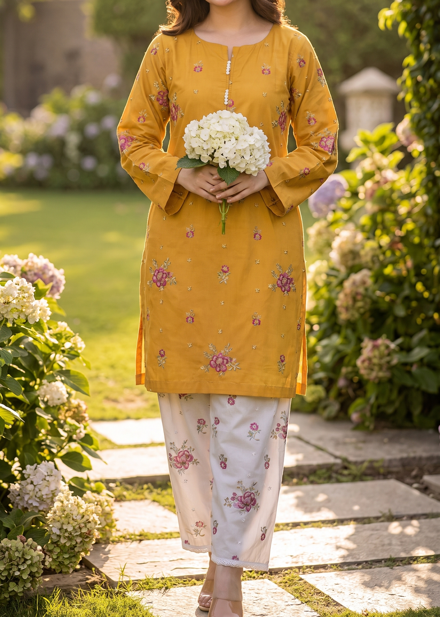 Grace S1575-Embroidered 2pc Lawn Dress.