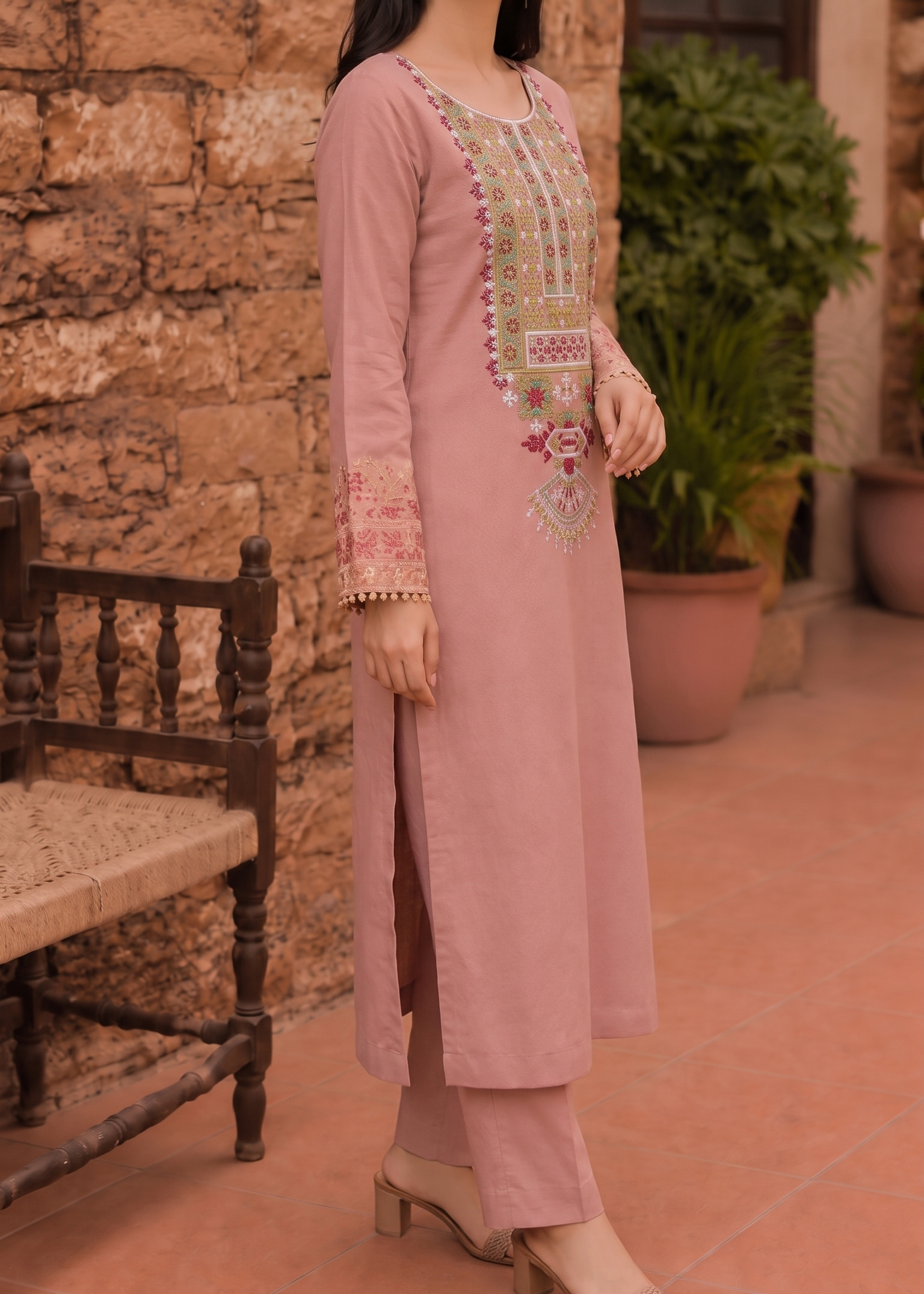 Grace S1617-Embroidered 2pc Lawn Dress.
