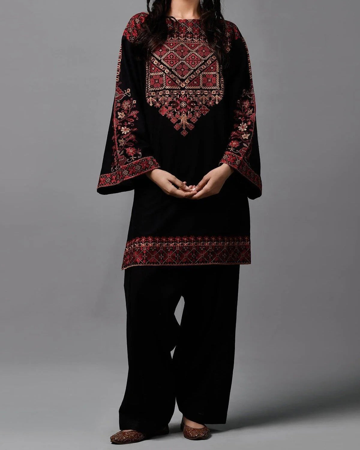 Grace Z126- Stitched Embroidered 2pc lawn dress