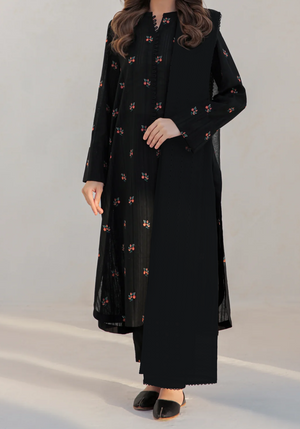 Grace S362- Embroidered 3pc lawn dress with organza dupatta.