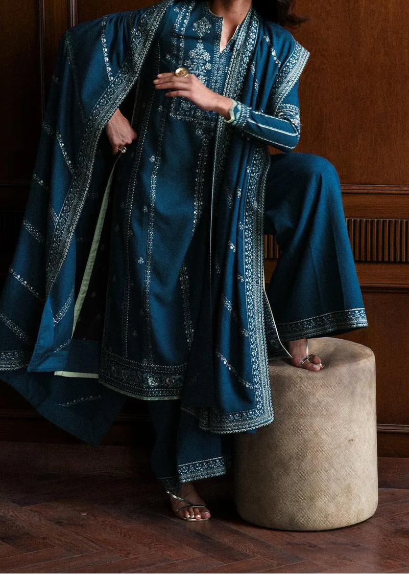 Grace W859-Embroidered 3pc Marina Dress With Embroidered Marina Shawl.