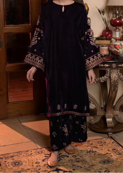 Grace W997-Embroidered 2pc Velvet Dress.