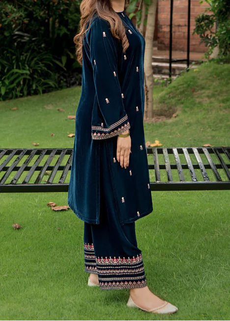 Grace W998-Embroidered 2pc Velvet Dress.