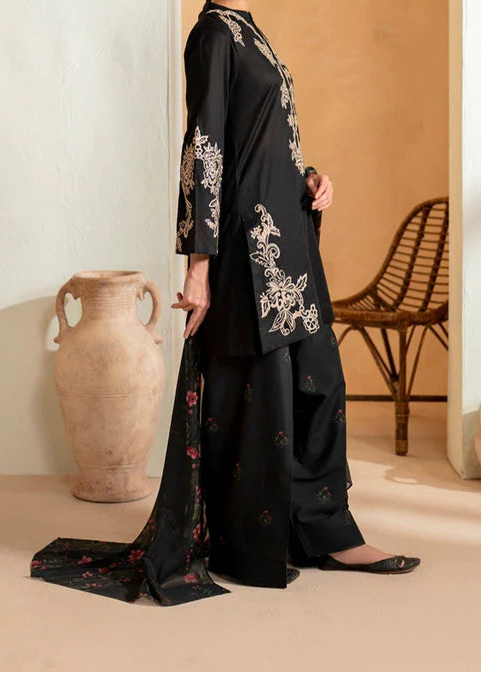 Grace W844-Embroidered 3pc Marina Dress With Printed Shawl.