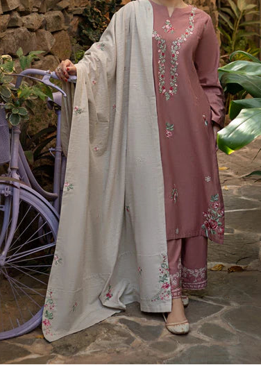 Grace S1436-Embroidered 3pc Lawn Dress With Printed Lawn Dupatta.