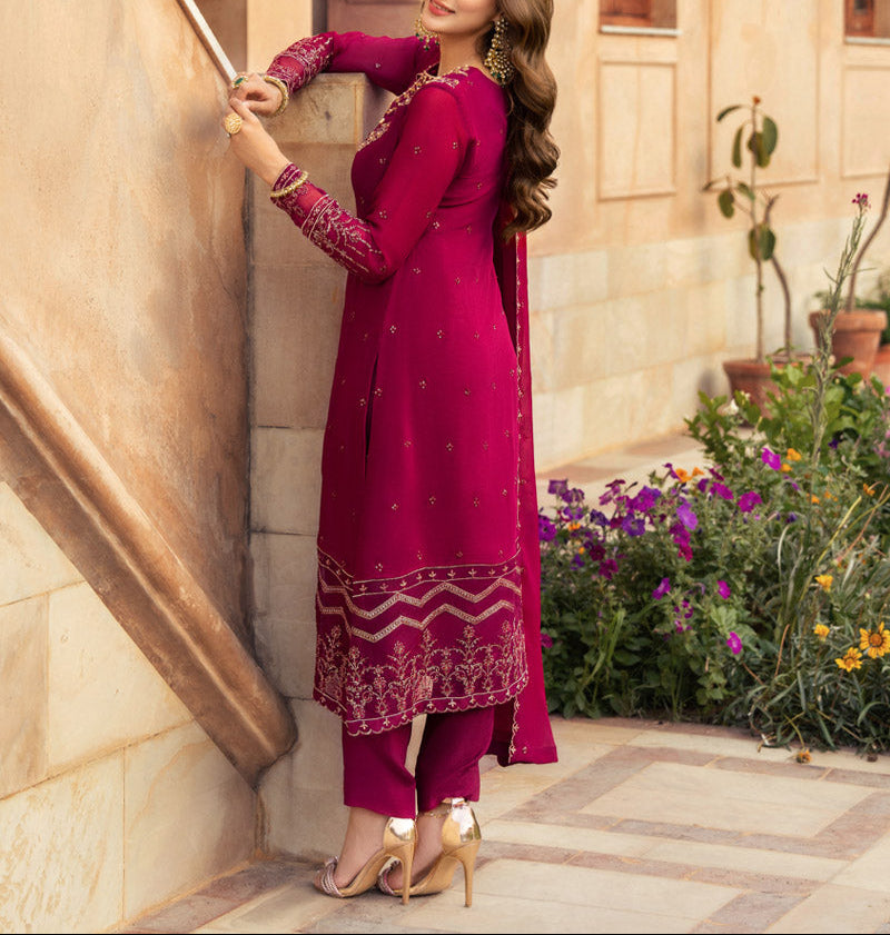 Aiza – Embroidered Chiffon Unstitched 3Pc Suit