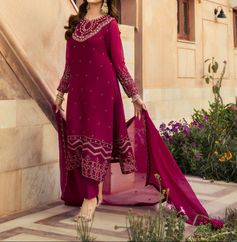 Aiza – Embroidered Chiffon Unstitched 3Pc Suit