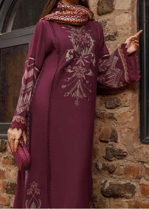 Grace W797-Embroidered 3pc Marina Dress With Printed Shawl.