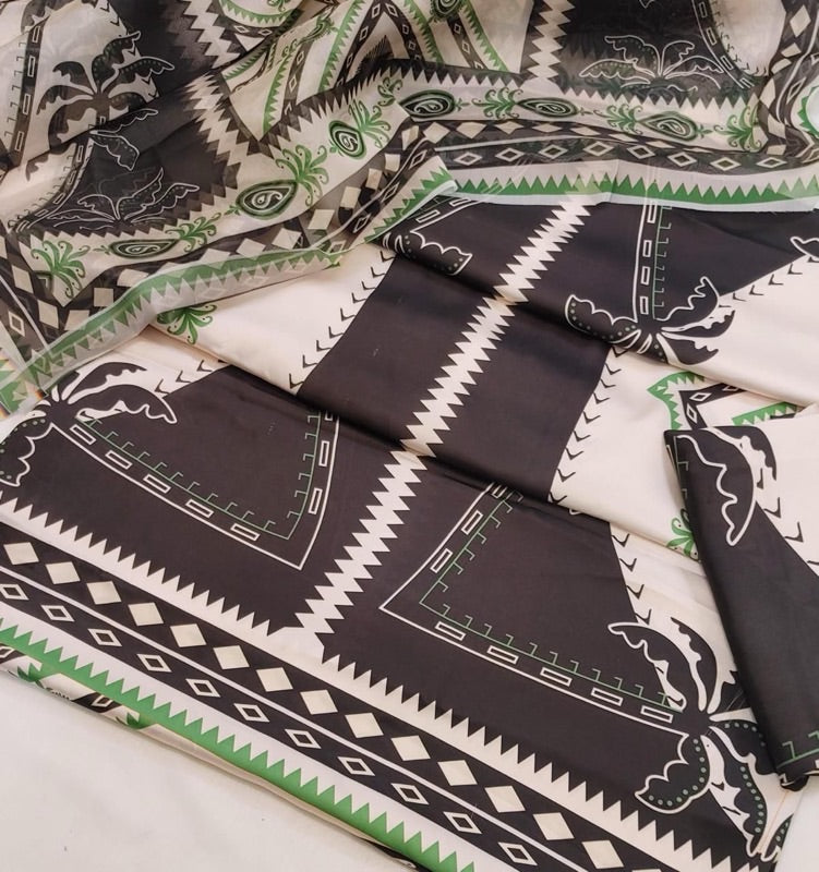 Grace W721 - Digital Printed 3pc Silk dress With Digital Printed Silk dupatta.