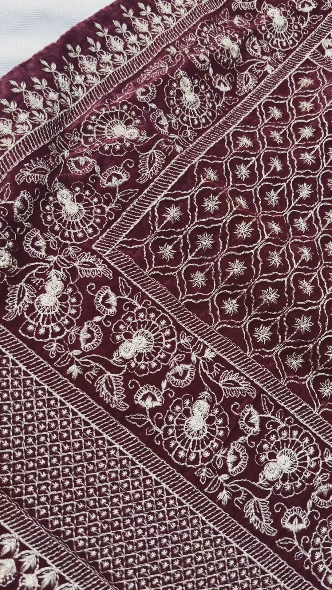 Sarinnah Premium 86-Embroided Fine quality Velvet shawl.