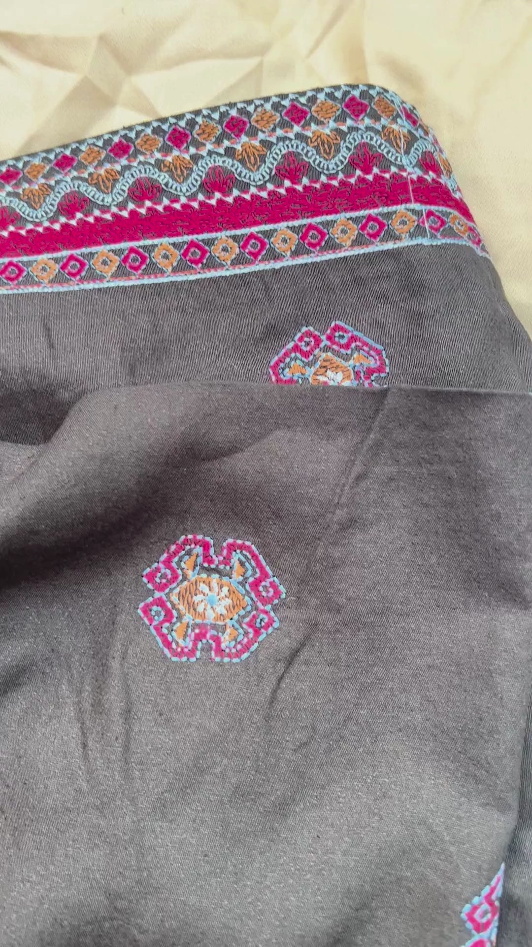 Sarinnah Premium D60-Luxury Formal Heavy Embroidered Karandi Shawl.