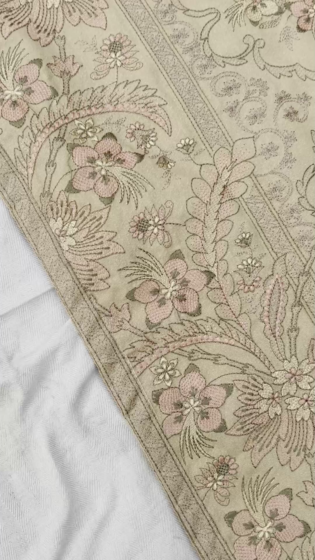 Sarinnah Premium D40-Luxury Formal Heavy Embroidered Karandi Shawl.