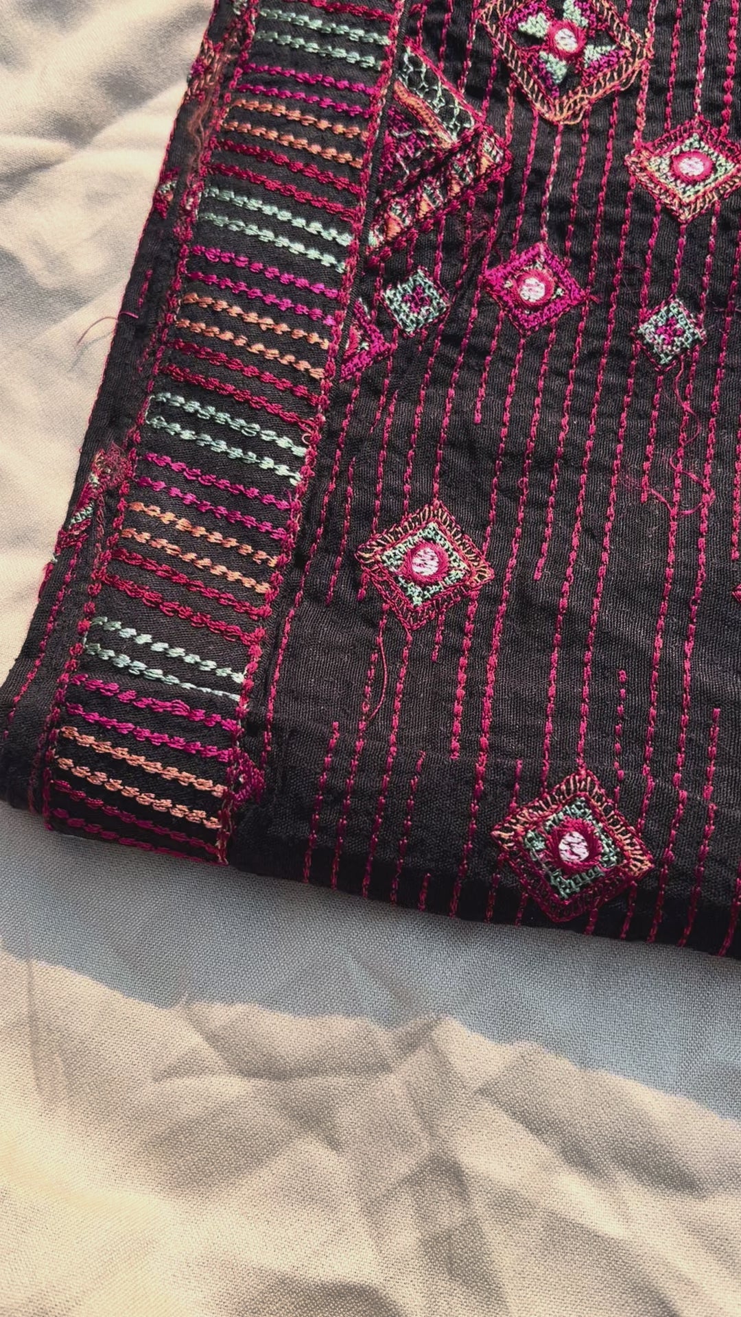 Sarinnah Premium D74-Luxury Formal Heavy Embroidered Karandi Shawl.