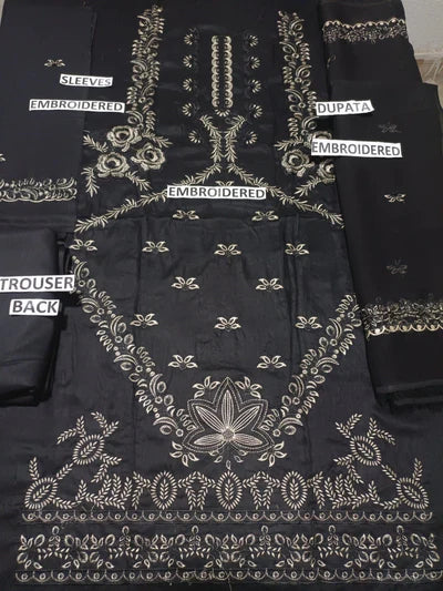Grace S464- Embroidered 3pc organza dress with embroidered organza dupatta.