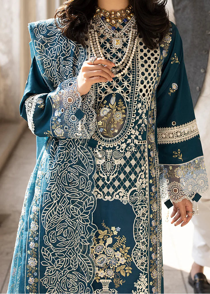 Grace S1545 - Embroidered 3pc Lawn Dress With Printed Lawn Dupatta.