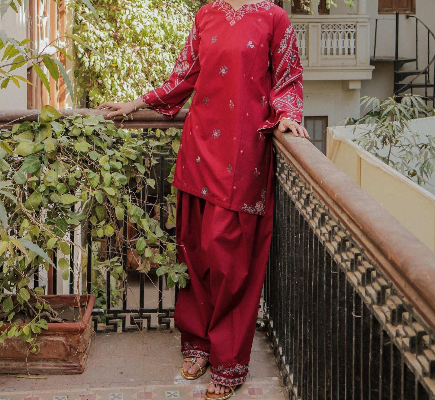 Grace S1254-Embroidered 2pc Lawn Dress