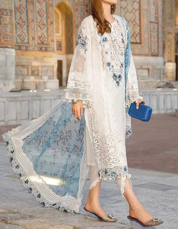 Grace S670 -Shifli Embroidered in Laser cutwork 3pc lawn dress with Em